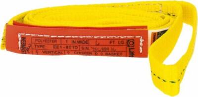 Lift-All 6' Long x 1'' Wide, 1,600 Lb Vertical Capacity, 1 Ply, Polyester Web ...