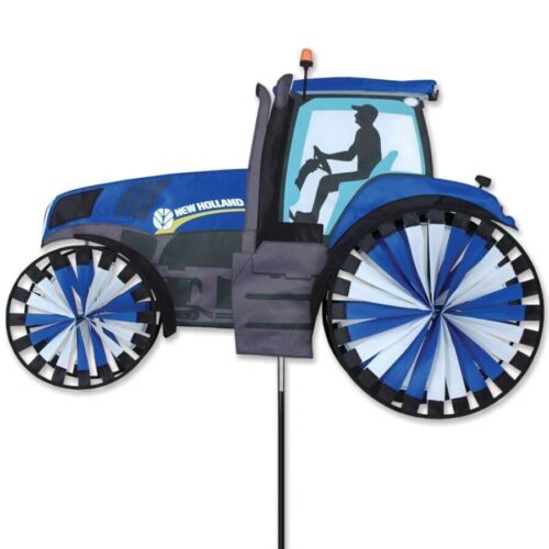 40" NH New Holland BLUE TRACTOR Ground Stake Wind Wheel Spinner, Premier 26901 - Picture 1 of 1
