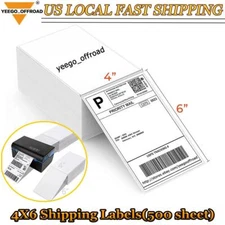 LabelRange MUNBY Zebra Direct Thermal Shipping Labels Pack of 500 4x6 Fan-Fold