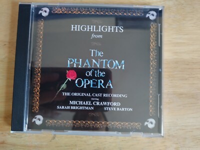 Original Cast Recording Music CD - The Phantom of Opera Highlights [GOOD CD]