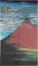 New narumikk Japanese NOREN Door Curtain red Fuji 14-215 from Japan