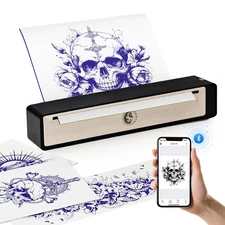 Wormhole Tattoo Stencil Printer, Wireless Bluetooth Tattoo Printer with 2500m...