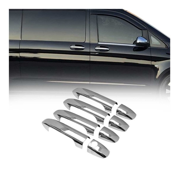 TüRgriff Blende TüRgriffkappen FüR Mercedes Vito W447 2014-2026 4TüR Chrom 8X-image