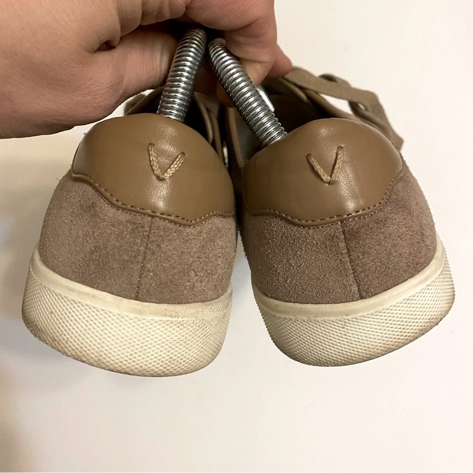 Vionic BRINLEY CASUAL SNEAKER beige tan suede lace up comfort ortho shoes-9 - Imagem 4 de 4