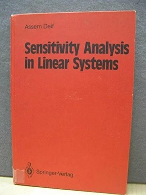 Sensitivity Analysis in Linear Systems Buch Springer Verlag