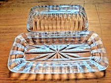 Studio Nova Crystal Terina Covered Butter Dish Clear 6” New in Box