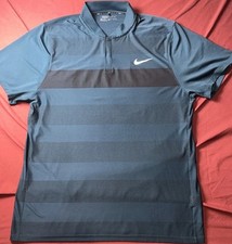 Nike Golf Momentum Fly Swing Knit Alpha Stripe Men's XL Polo Shirt