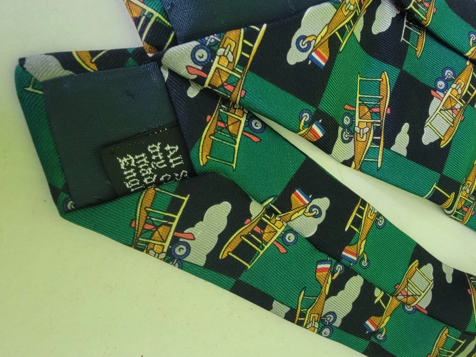 设计师领带奥斯汀芦苇纯丝绸飞机双翼飞机 — 第 4/4 张图片