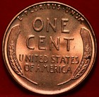 Uncirculated Red 1956 Philadelphia Mint Copper Lincoln Wheat Cent — photo 2