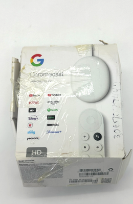 Google Chromecast 4th Gen Streaming Media Player with Remote –Open