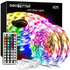 Led Lights Color Changing Led Strip Lights with Remote Controller 60 Ft, 2 Rolls