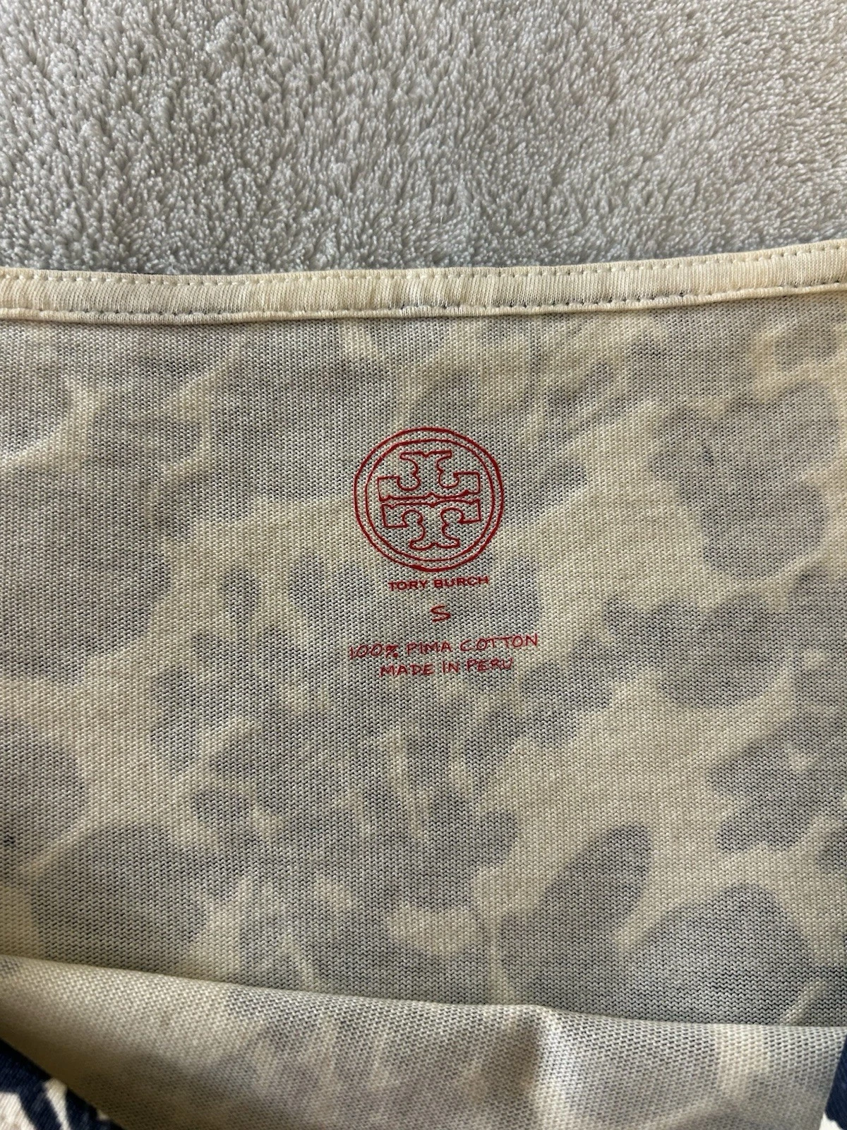 Abito T Shirt Tory Burch Piccolo Floreale Pima Cotone Leggero Lusso Oldey