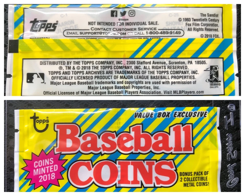 Shohei Ohtani 2018 Topps Archives Coin Rookie RC #C-25 Aaron Judge #C-1 Sealed! - Image 2 of 4