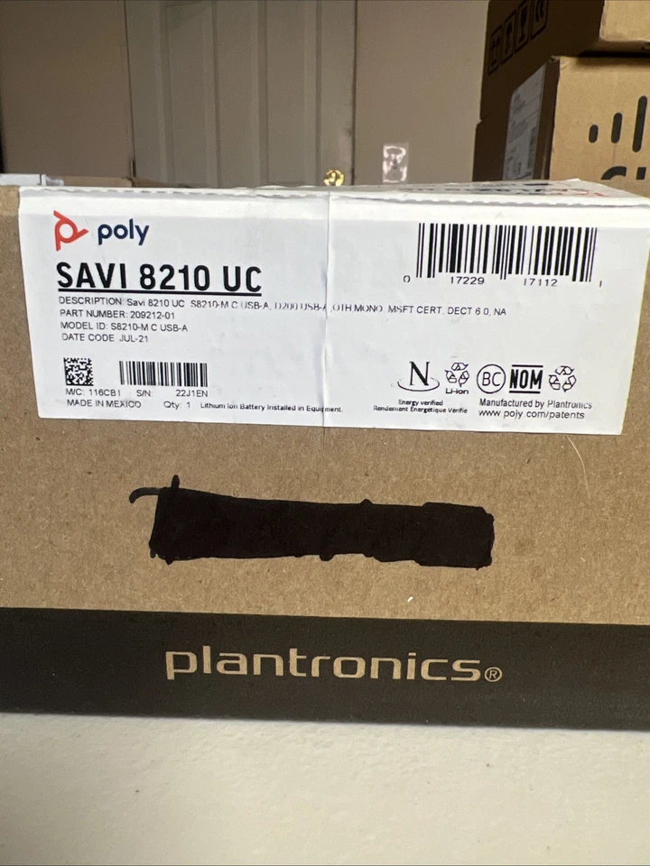 Plantronics - Savi 8210 Auriculares inalámbricos de oficina DECT (poliéster) - Oreja única (mono) Foto 2 de 2