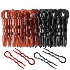 40 Pcs Plastic U Shaped Hair Pins Grip Fast 40 Count Pack of 1 , Brown