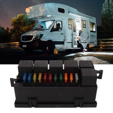 Fuse Relay Box 6 Relay 11 ATC ATO Fuse Waterproof Relay Block Box for Car Yacht