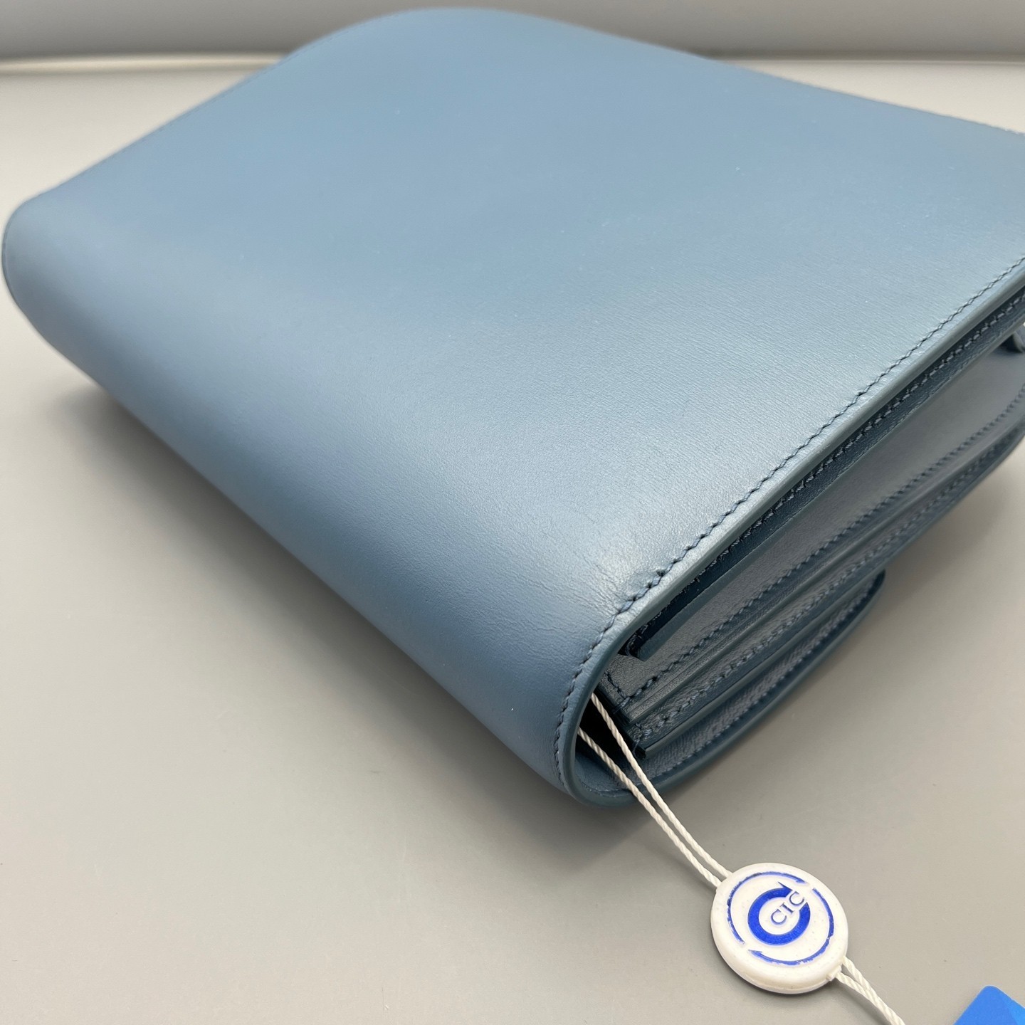 Authentic Celine Classic Box Medium Light Blue Sm… - image 16