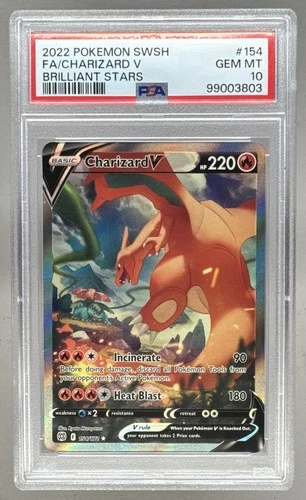 3803 Charizard V 2022 Pokemon Sword & Shield Brilliant Stars #154 PSA 10
