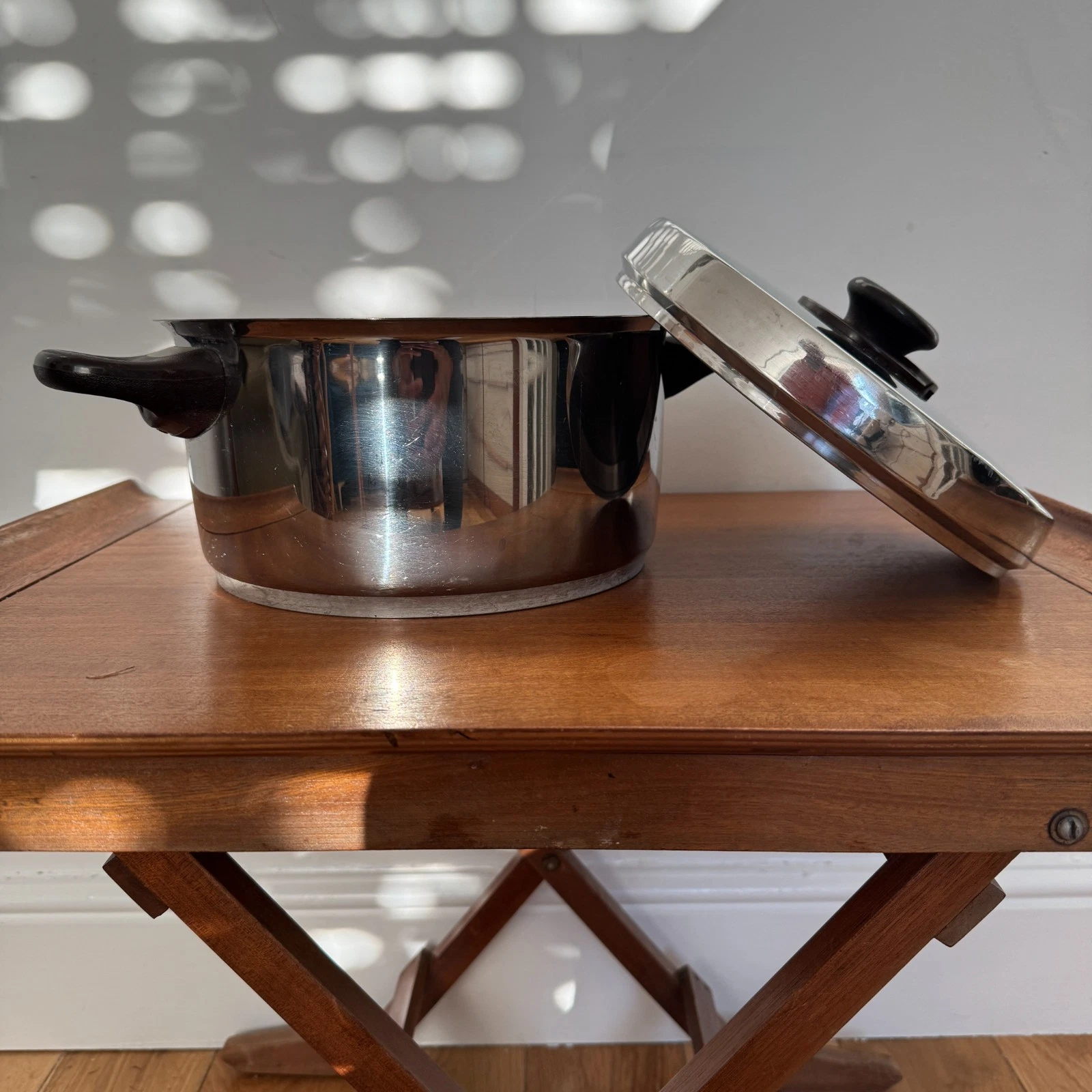 Vintage Fissler West Germany Stainless Steel 18-10 Stock Pot with Lid - 24cm