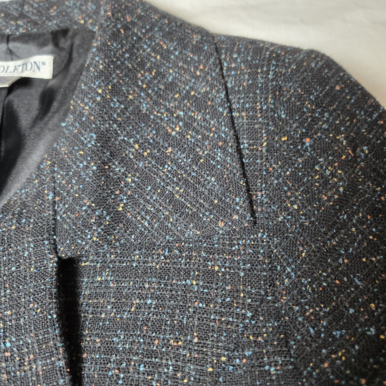 Pendleton Jacket/Blazer Gray W/ Multicolor Flecks… - image 10