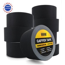 Gaffers Tape 3 Inch 8 Pack Lockport Black Yards Bulk Residue Water Resistant