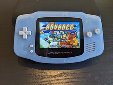 Nintendo Game Boy Advance GBA Glow In The Dark Blue Shell Laminated Backlit LCD