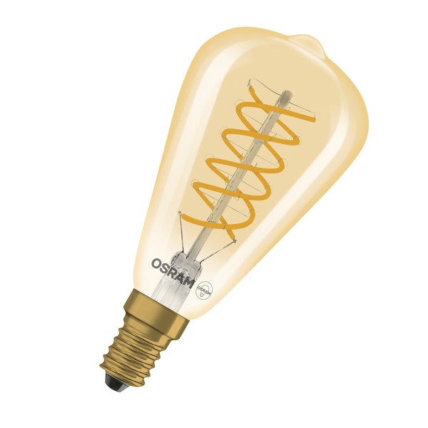 Osram Led Leuchtmittel Vintage 1906 Led Classic Edison Dim 4.8W 822 Gold E14 Dim-image