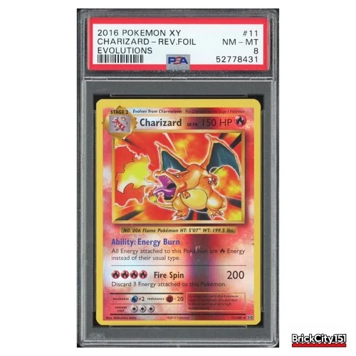 2016 Pokemon XY Evolutions Charizard Holo #11/108 PSA 8