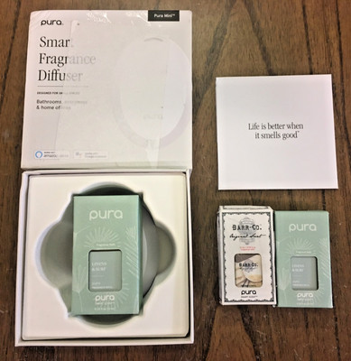 Pura Mini Smart Fragrance Diffuser + 3 Refills LINENS & SURF / BARR-Co ORIGINAL