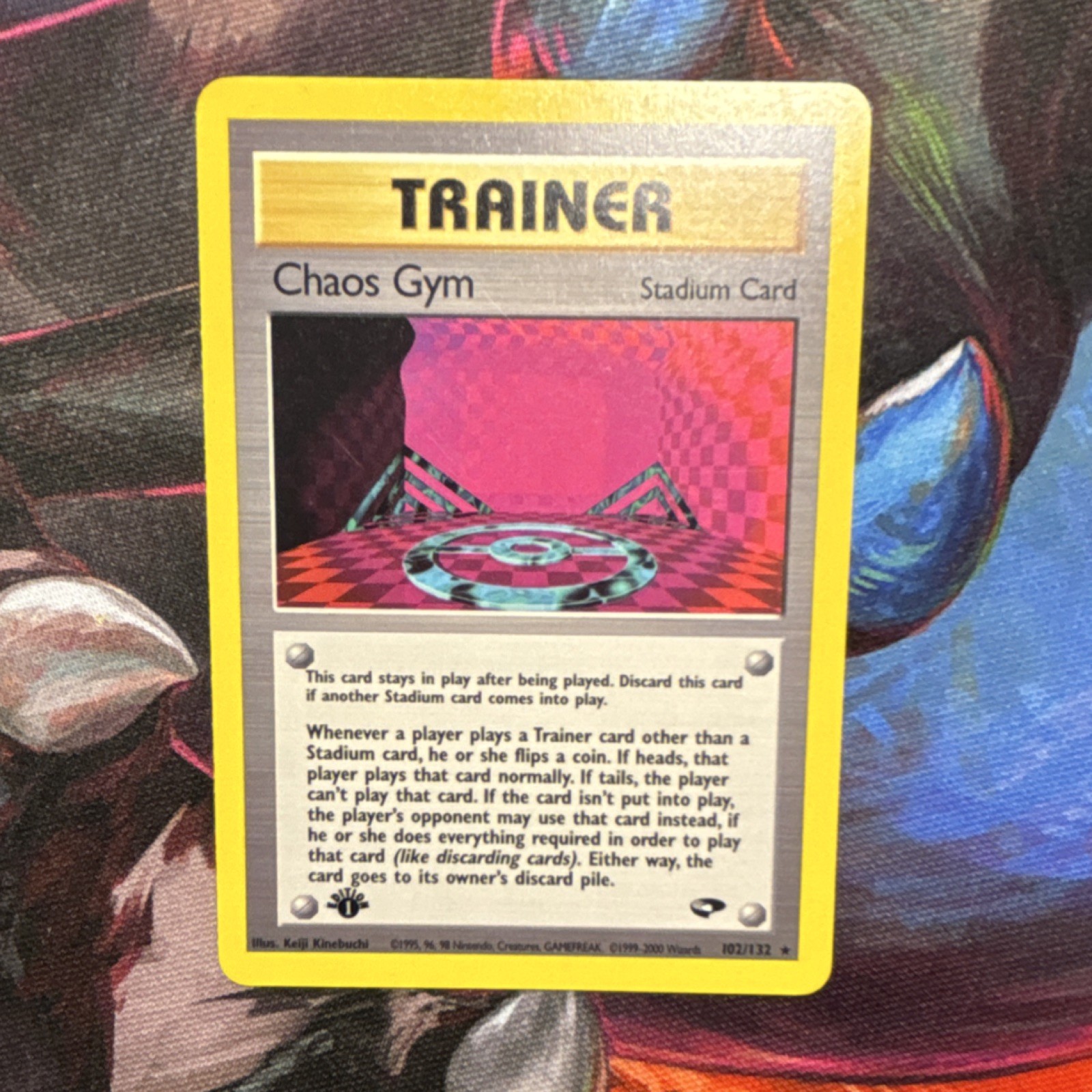 Pokémon Chaos Gym 102/132 1st Edition Trainer Gym Challenge WOTC Vintage NM