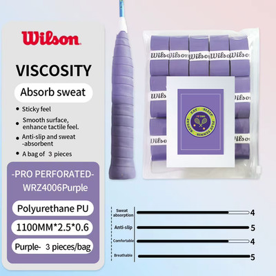 Pack of 3 / 15 overgrips Wilson Profile for Tennis/badminton Assorted colors,New