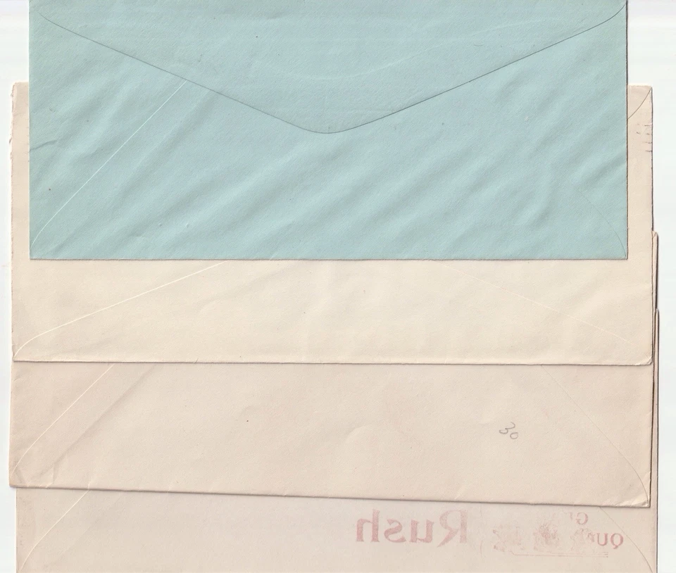 LOT OF 4 VINTAGE US BUSINESS COVERS W/EMBOSSED POSTAGE ILLUSTRATION - Image 2 of 2