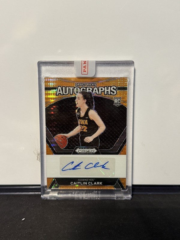 Caitlin Clark 2024 Panini Prizm Draft Picks Orange Pulsar Auto Rc #/49 