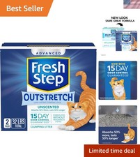 Simply Unscented Activated Charcoal Cat Litter - 32 lbs, Long Lasting Clumping