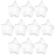 10 Pcs Clear Fillable Star Ornament, 3.1" Plastic Balls Transparent Star Decor