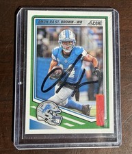 On Card Auto 2025 Panini Amon-Ra St. Brown IP Auto NFL Detroit Lions, Faded