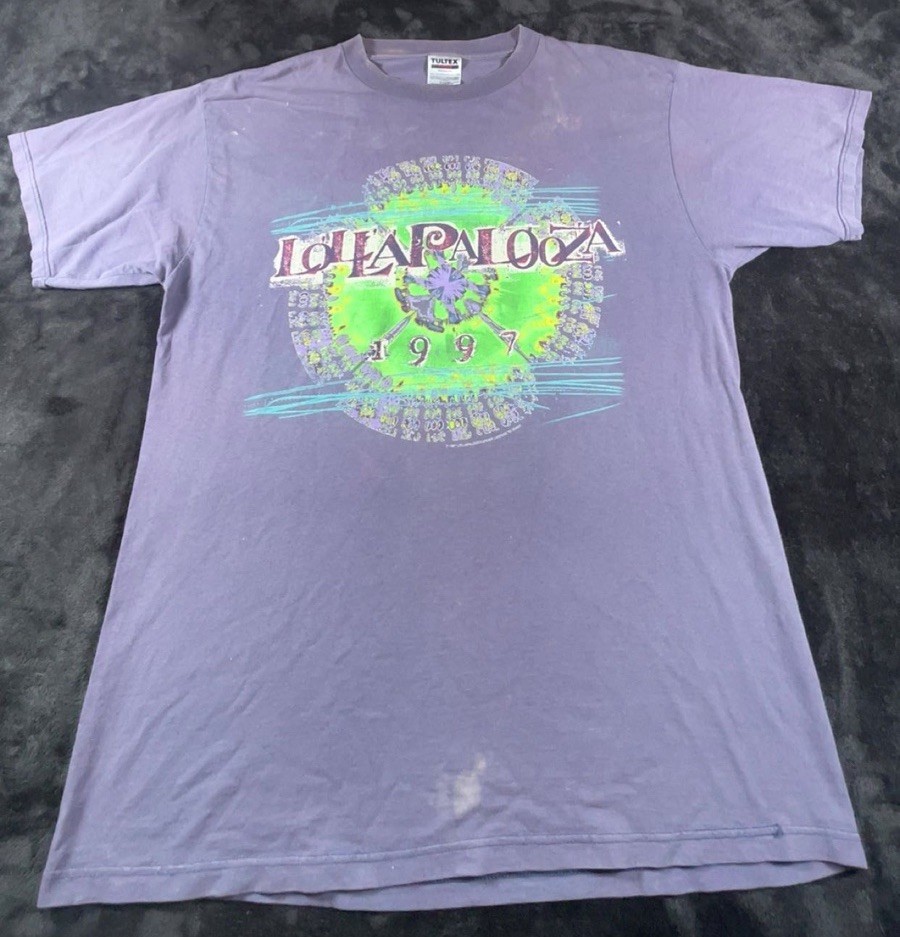 🔥Vintage Lollapalooza T Shirt 1997 XL Music Festiva… - Gem