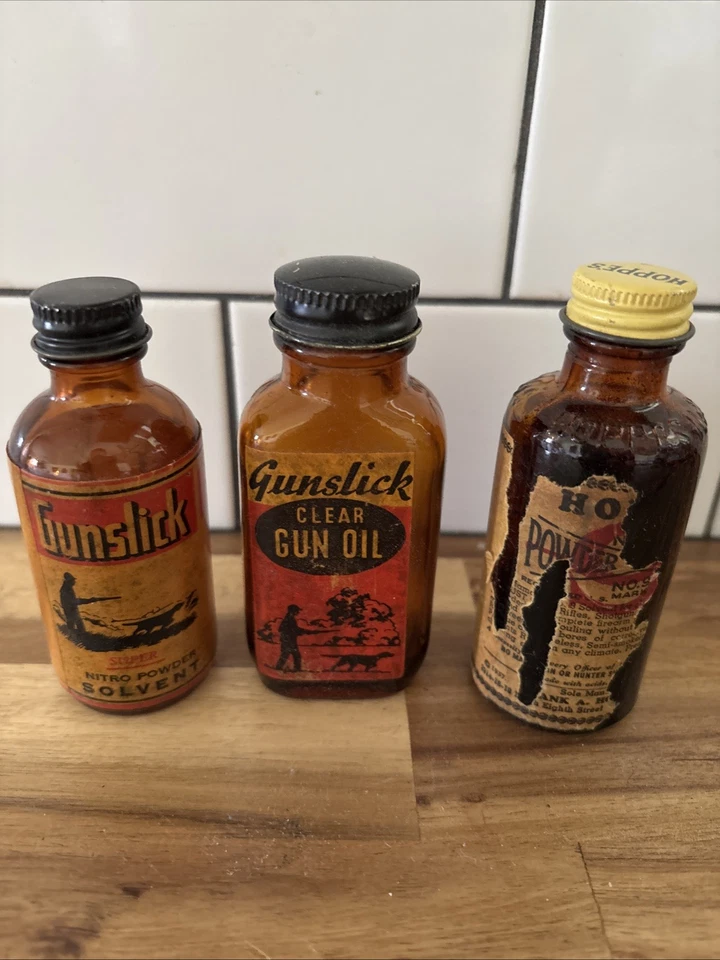 Vintage Gunslick Gun Oil Advertising ￼Bottle Empty - Image 2 of 4