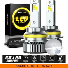 2-20 Auxito 9007 Hb5 Led Headlight Bulb Hi Low Beam Combo 6500k White Canbus Y19