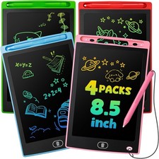 4 Pack LCD Writing Tablet for Kids, Erasable and Reusable Toddler Doodle Board i