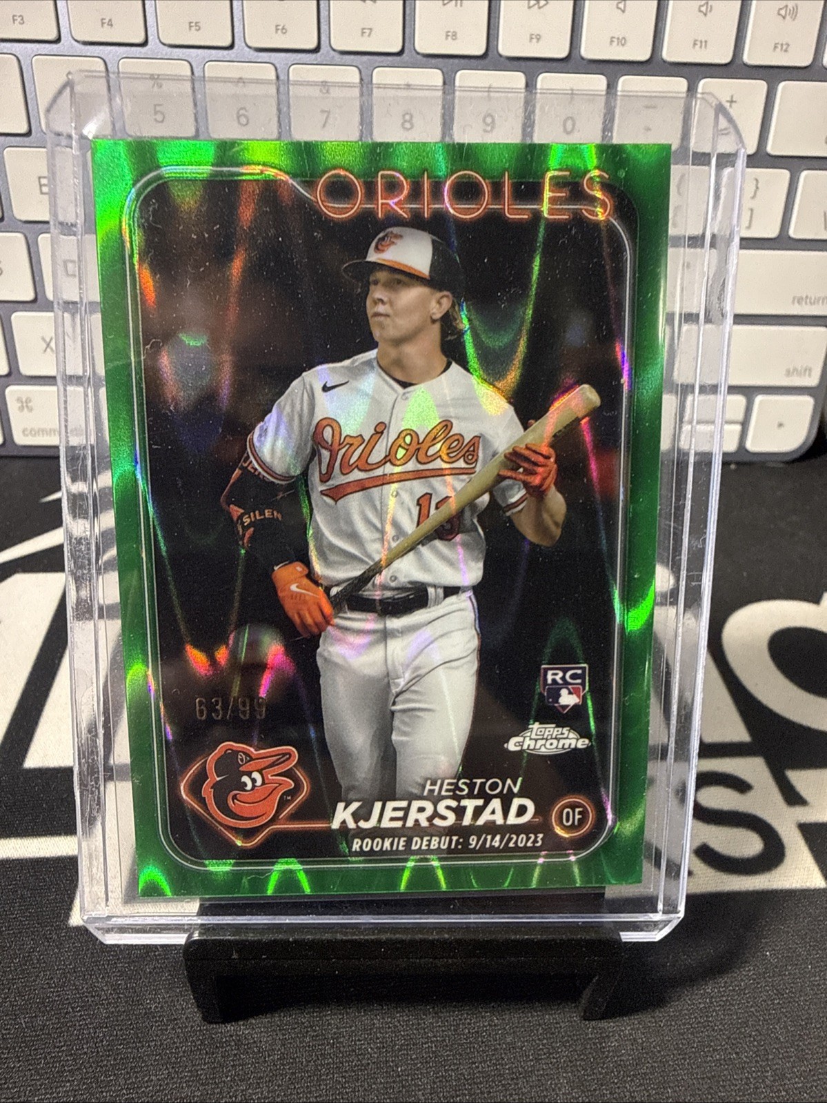 2024 Topps Chrome Update #USC120 Heston Kjerstad Green raywave Refractor /99