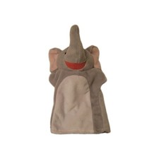 Melissa  Doug Elephant Hand Puppet Plush Zoo Safari Animal 8" Grey