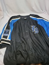 Vtg 90s FUBU SPORTS Y2K The Collection 05 Champions 5XL League Jersey Black Blue