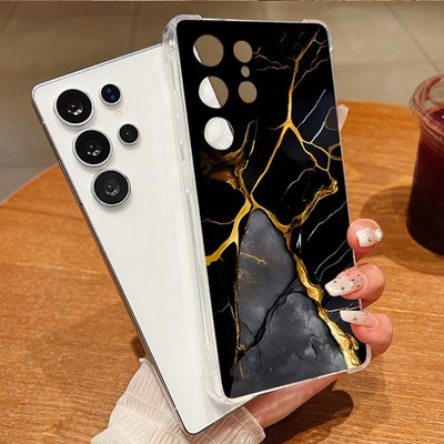 Transparente Marmor-Muster für Samsung S25 S24 S26 Ultra S23 FE A57 A16 A55 TPU