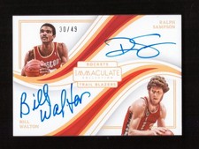 2022-23 Panini Immaculate Ralph Sampson / Bill Walton Dual Auto 30/49
