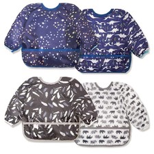 Mess Proof Baby Bibs for Eating Waterproof Bibs for Boys Soft Machine Washabl...