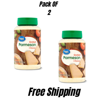 #ad Great Value Grated Parmesan Cheese 16 oz Each Pack OF 2 Free amp; Fast Shipping $8.15