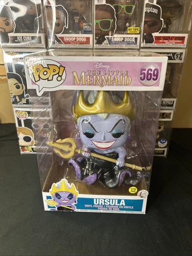 Funko Pop Ursula 569 Jumbo 10" Vinyl Figure The Little Mermaid Glow In The Dark