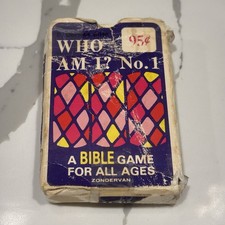 Zondervan Who Am I No. 1 Bible Card Game Complete Set, Vintage 1970, All Ages