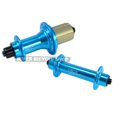 Circus Monkey HRW Road Hubs, 28 Hole,1 Pair, Sky Blue